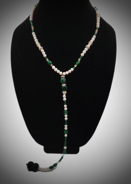 Emerald and Pearl Necklace